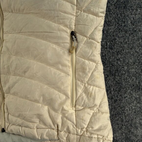 Patagonia Women Down Vest Sleeveless Ivory Full Zip Pockets Small Adjustable - Picture 9 of 16